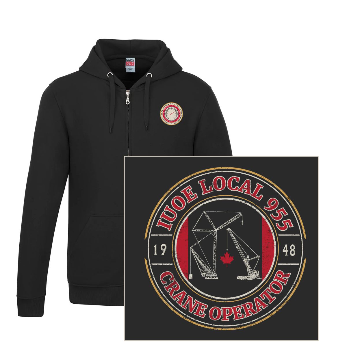 Crane Operator Hooded Zip