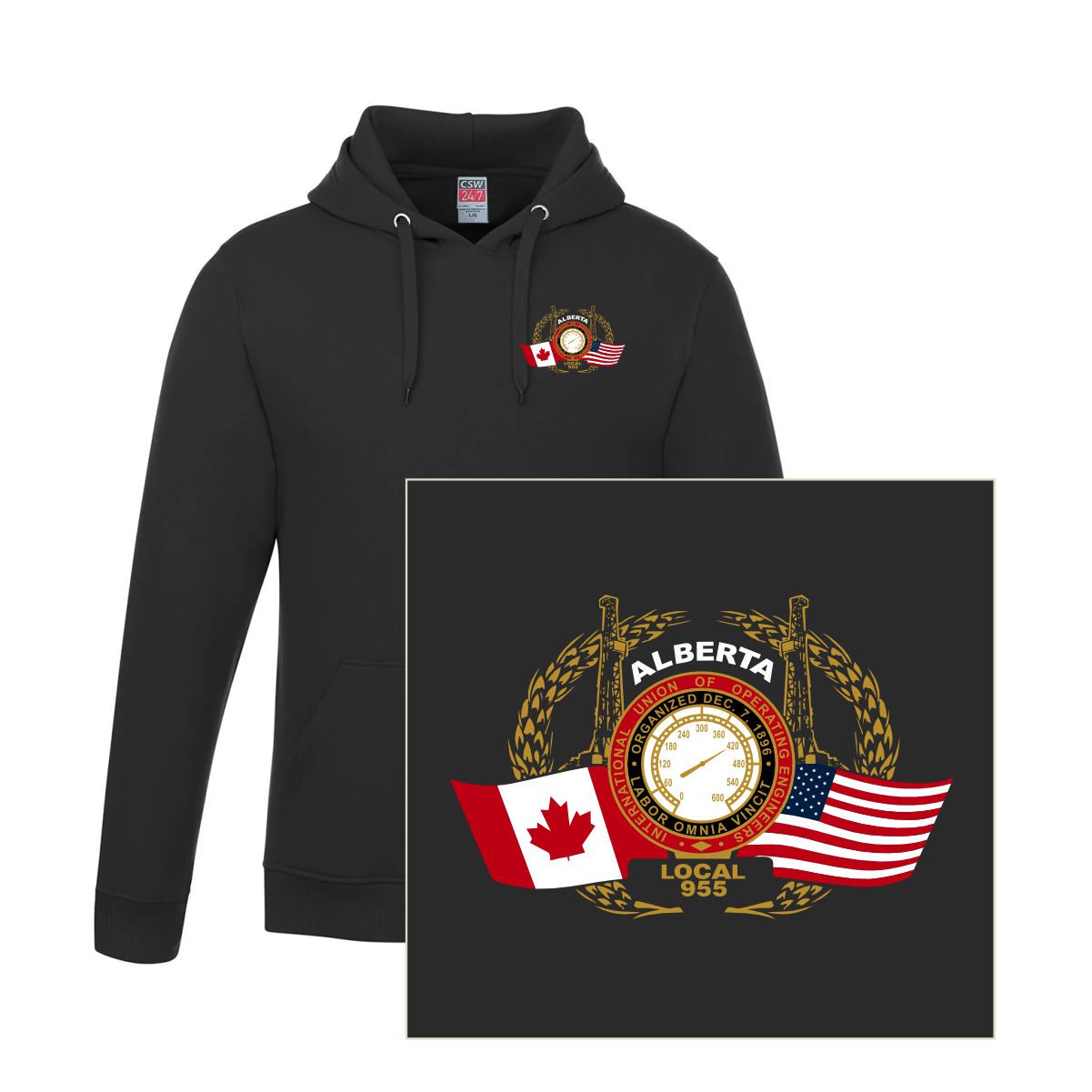Union Crest Hooded Pullover
